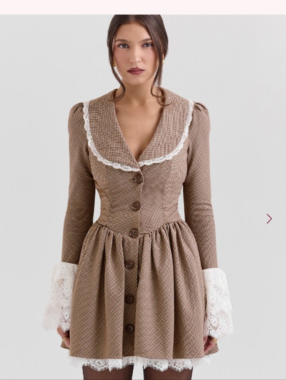 House Of CB NWT Sable Puppytooth Mini Dress Size L+